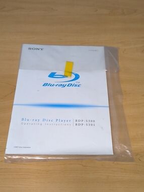 Sony BDP-S300 1080p Blu-ray Disc Player Operating Instructions Manual
